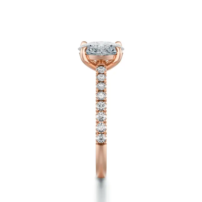 Pierścionek owalny diament z różowego złota SBPZ_048